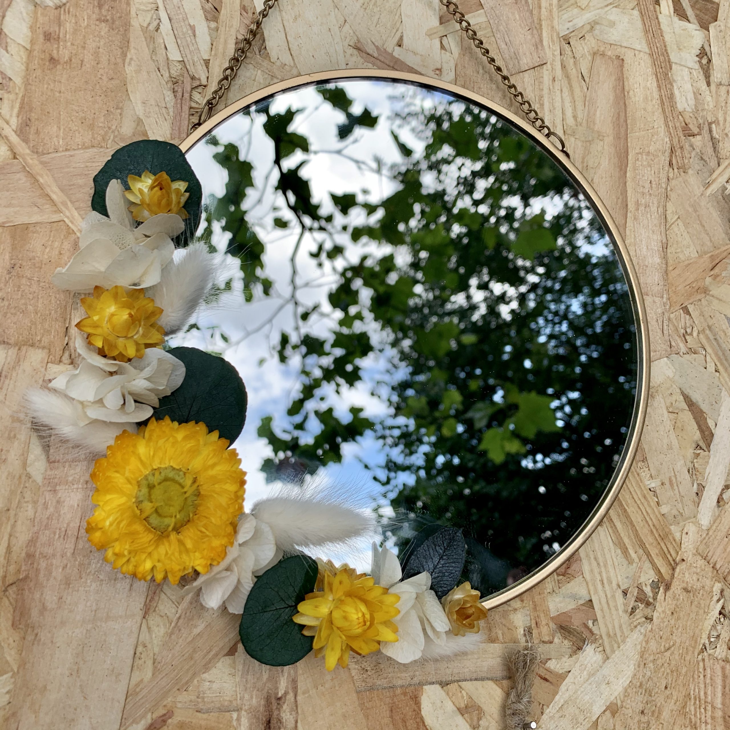  Miroir  Jeanne miroir  fleuri dor  et  ses fleurs  s ch es 